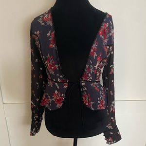 Free People Floral long sleeve blouse